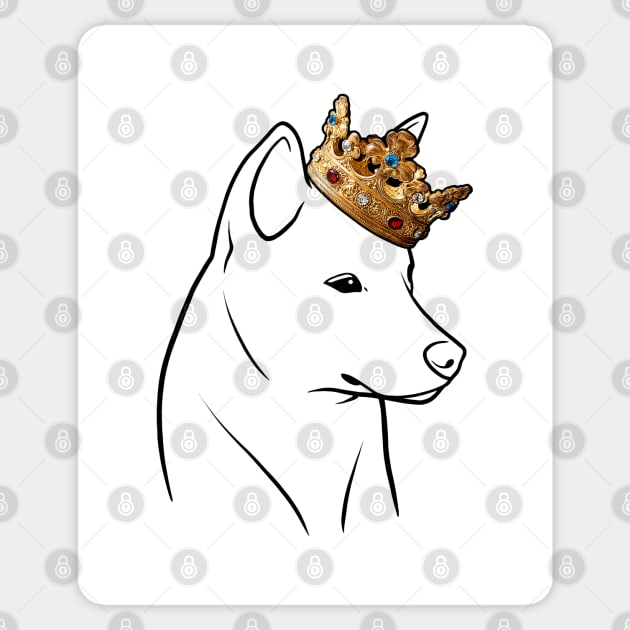 Jindo Dog King Queen Wearing Crown Sticker by millersye